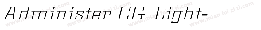 Administer CG Light字体转换